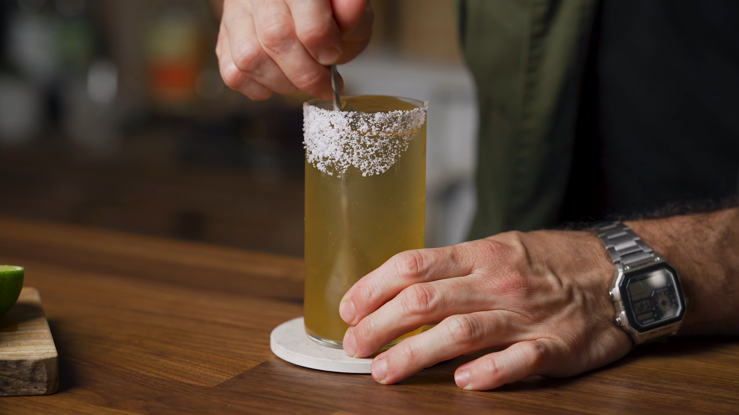 Stirring Method for Batanga Cocktail