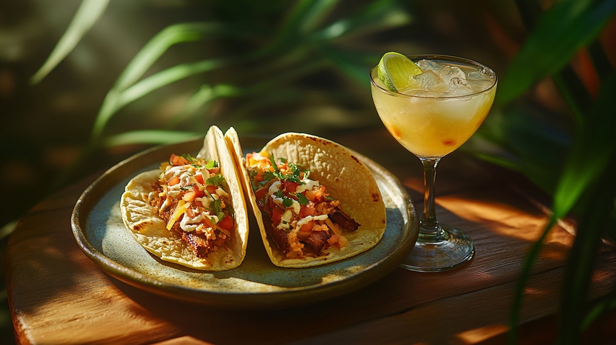 Tacos al Pastor and Margaritas