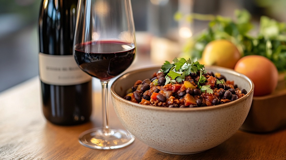 Zinfandel with Mexican Black Bean Chili