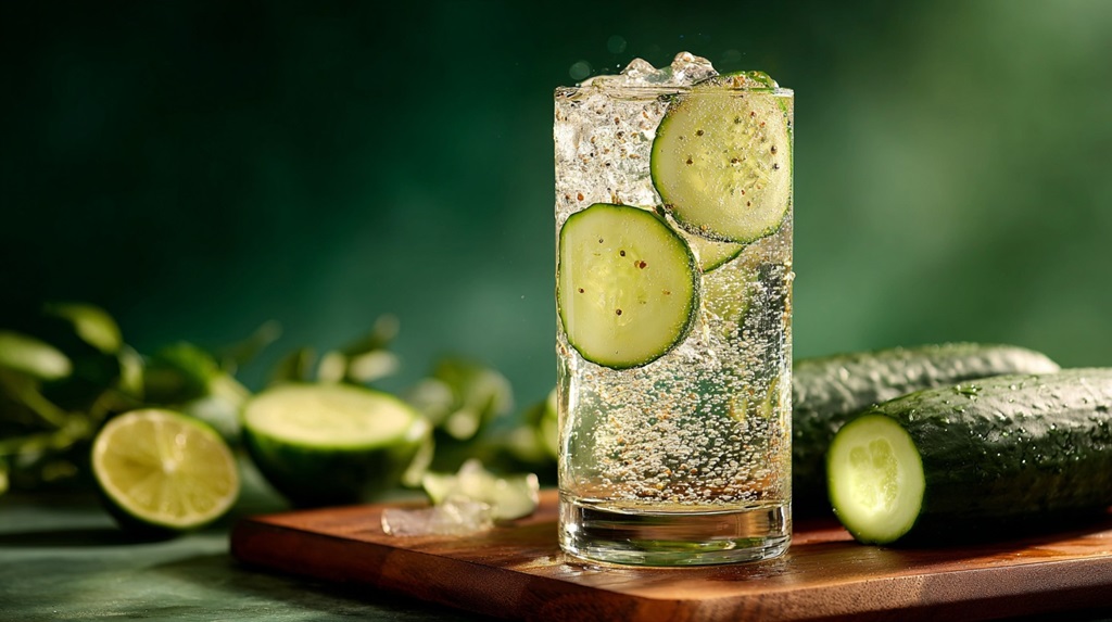 Cucumber-Salt Mezcal Highball
